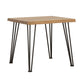 Zander End Table with Hairpin Leg Natural and Matte Black